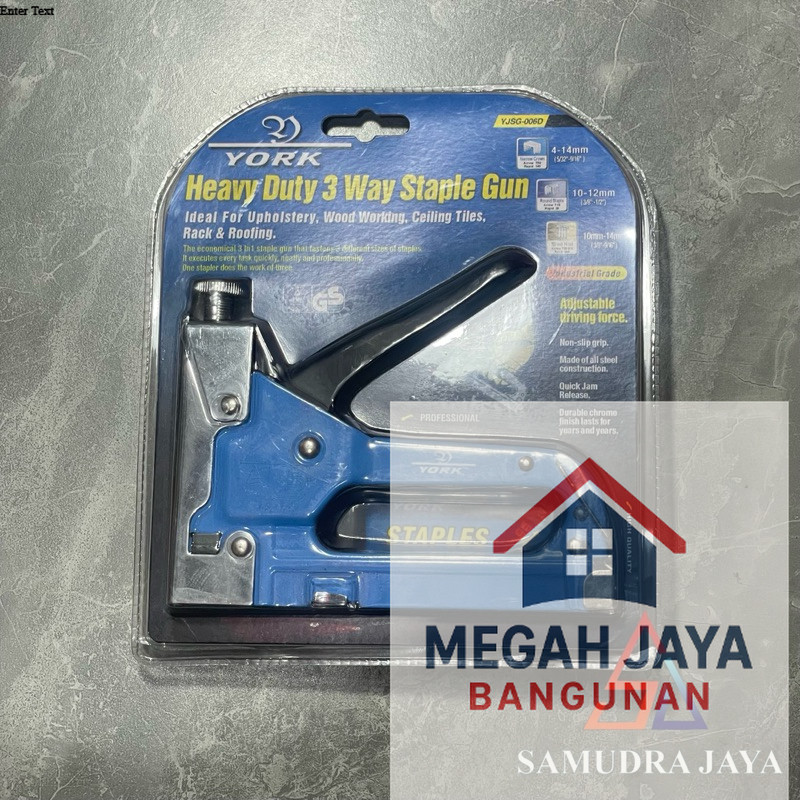 

Staple Tembak 3 In 1 Staple Gun Tacker Stapler Hekter Jok Sofa Kulit Heavy Duty York
