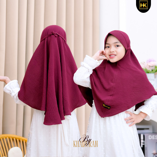 Jilbab Kerudung Anak Sekolah Instan Hijab Untuk TK SD SMP Warna Putih Merah Hitam Coklat