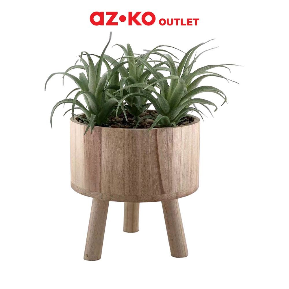 AZKO Outlet Arthome Tanaman Artifisial Airplant Dengan Pot Tripot 15.4x15.4x28.5 cm - Hijau Artifici