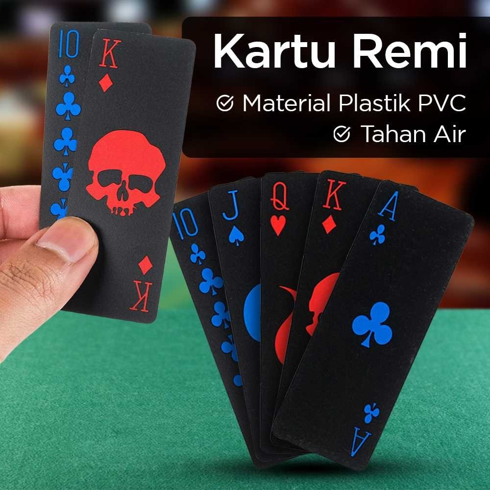 Kartu Remi Poker Waterproof  Pattern Baccarat Plastik PVC Premium- SEZ54 - OR