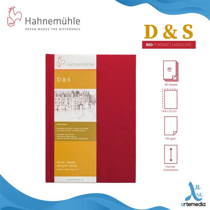 

【M-MT】DISKON!!! Buku Sketsa Hahnemuhle D&S A5 Hard Cover Stitch Bound Sketchbook - PORTRAIT