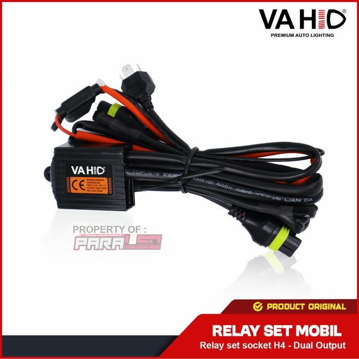 Kabel Relay set Lampu HID Projie Projector Biled LED H4 premium vahid | Kabel relay set untuk bilens