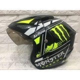 11.11  Helm Motor SNI Monster BXP Ori Hitam - KUNING