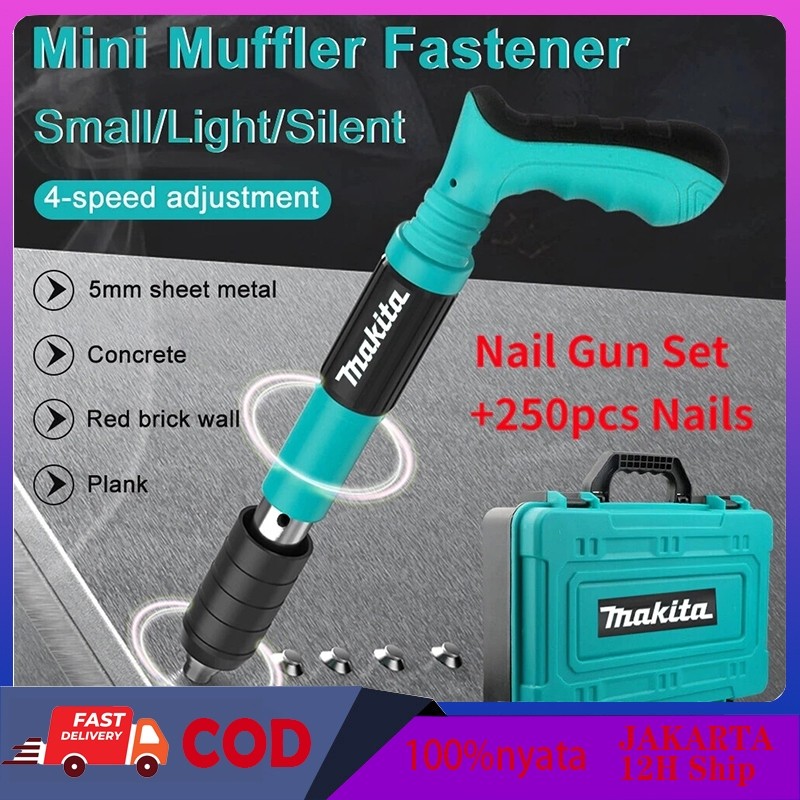 【12H Ship】Nail Gun Manual Steel Nail Gun Nail Puncher Gun Rivet Concrete Wall Gun Contains 50 Nails 