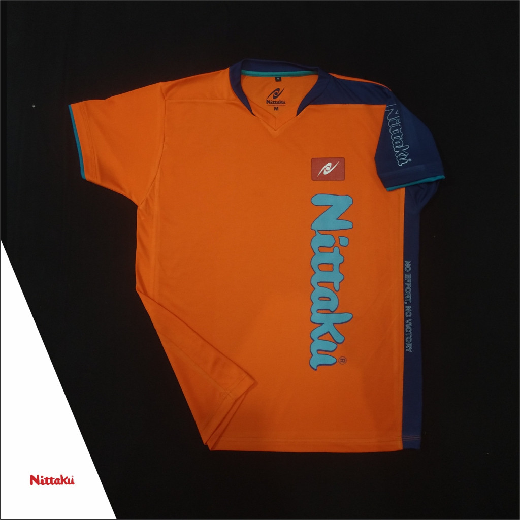 NITTAKU - Kaos / Jersey Olahraga Tenis Meja / Pingpong / Table Tennis - orangeCO