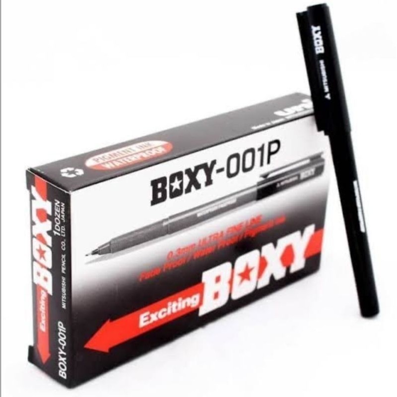 

Pen Boxy 001P Biru Hitam Anti Air 0,3mm