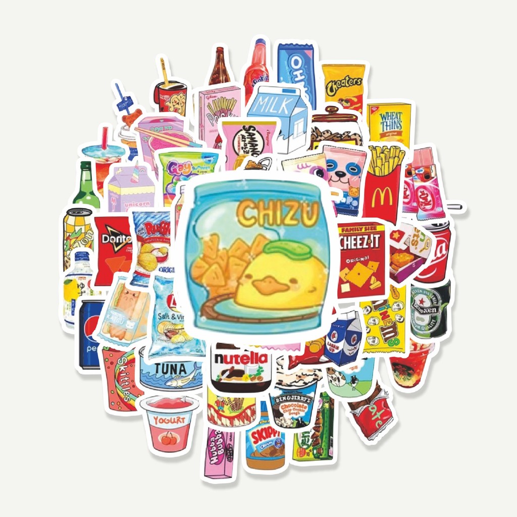 

Sticker Pack Stiker You Don't Know Food/ Stiker Makanan & Minuman ringan | Sticker TUMBLR | Stiker LAPTOP KOPER HELM