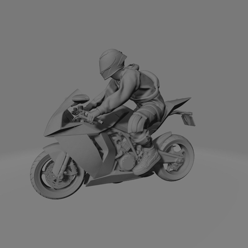 Miniatur Motor KTM Diorama Diecast Skala 64