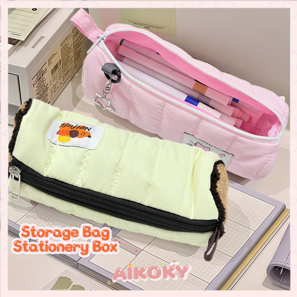 

​​AIKOKY​​ Pouch Cosmetic Serbaguna Kotak Pensil Bulu Halus Tas Makeup Pillow