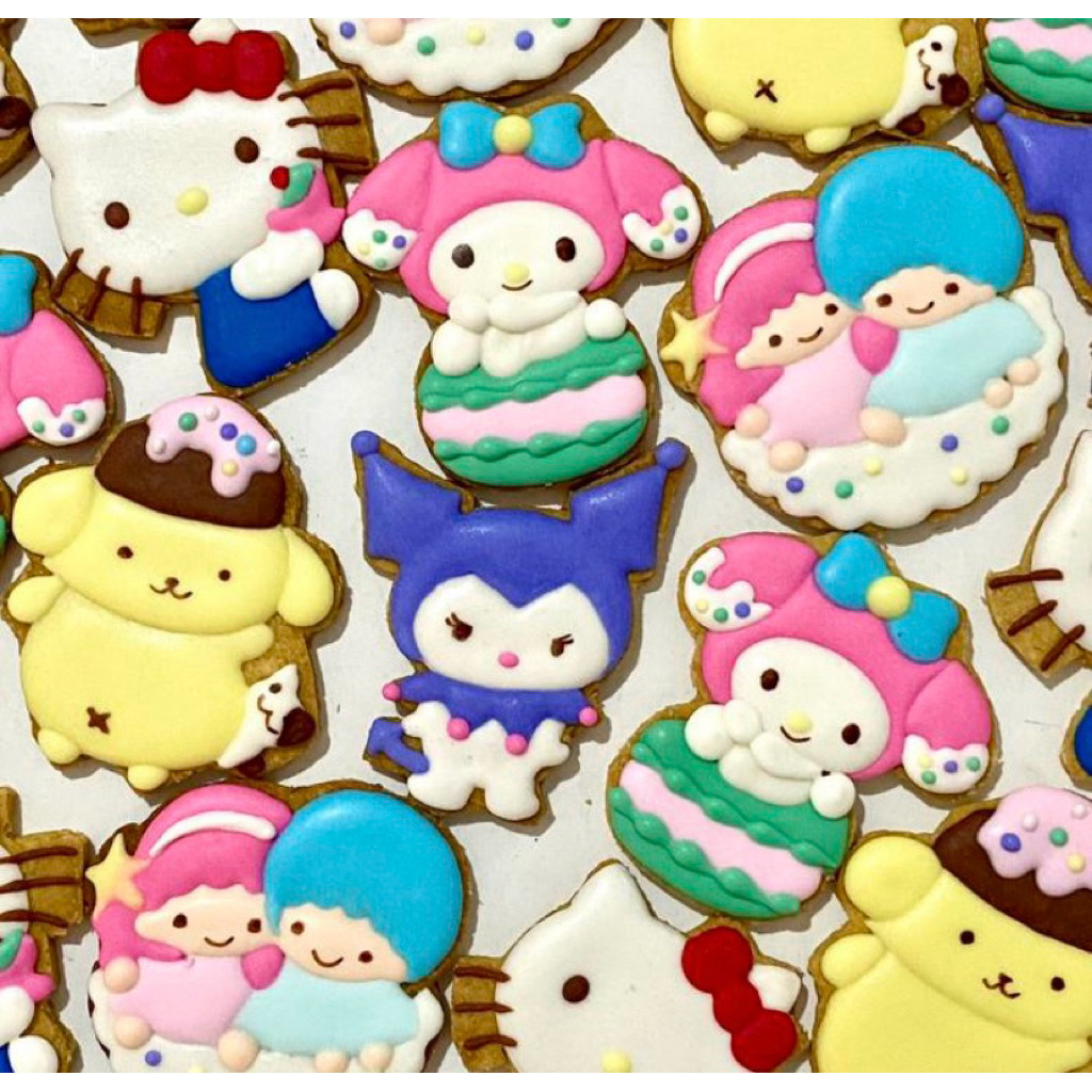 

Sanrio Melody Cinnamoroll Hello Kitty Chookies Character - Sugar Cookies / Decorated Cookies / Kukis Hias