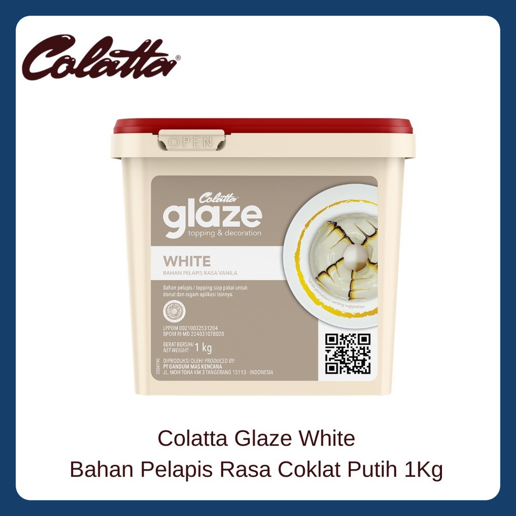 

Colatta Glaze White - Bahan Pelapis Rasa Coklat Putih 1Kg