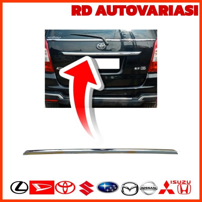 Lis crom tempelan Trunk lid bagasi belakang innova 2012-2015original / List Trunk Lid Belakang Innov