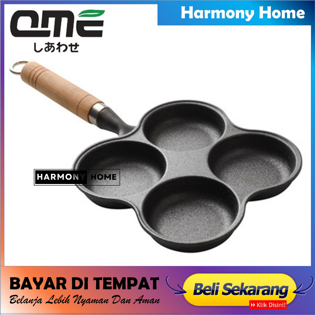 Panci Wajan Penggoreng Cetakan Telur Pancake 4 Lubang / Wajan Cetakan 4 Lubang