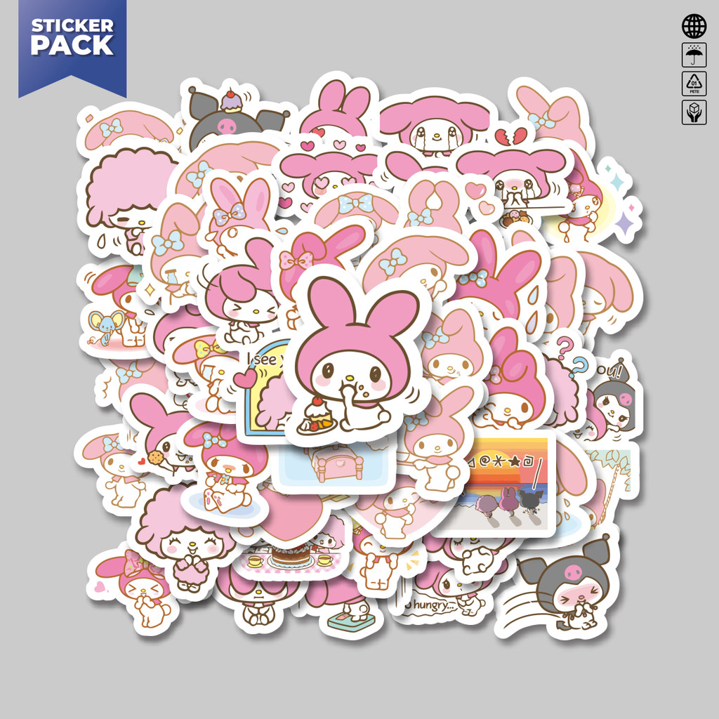 

[100PCS]Stiker Pack Stiker Kartun Melody Versi 1 Aesthetic Vinyl Anti Air Dekorasi Sticker Laptop Buku Journal Koper Helm Casing HP Gitar Helm Skateboard