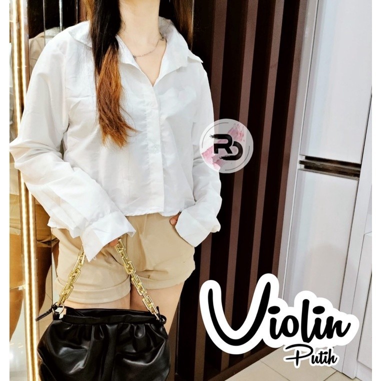 VIOLIN KEMEJA CROP // HANIN CROP / KEMEJA CROP / KEMEJA CRINKLE