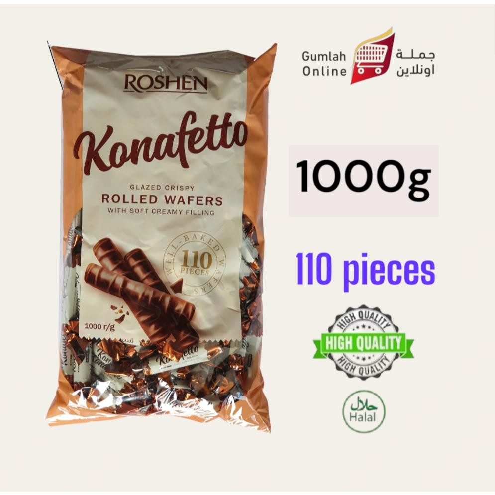 

ready stock Roshen Konafetto Bianco, Sweets In Cocoa 1kg Chocolate Food Snacks Coklat