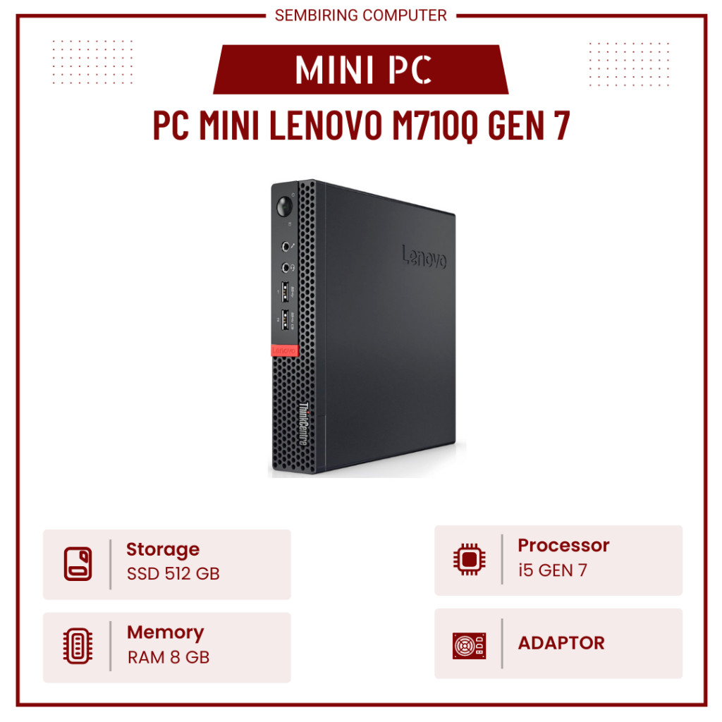 MINI PC LENOVO THINKCENTRE M710Q I5 GEN 7 MURAH BERGARANSI PC MINI GENERASI 7