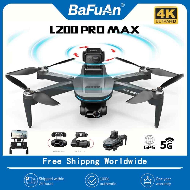 L200 PRO MAX GPS Drone, 2 - axis Gimbal, Professional Anti - shake 4K HD Camera,FPV Drone,360° Obsta