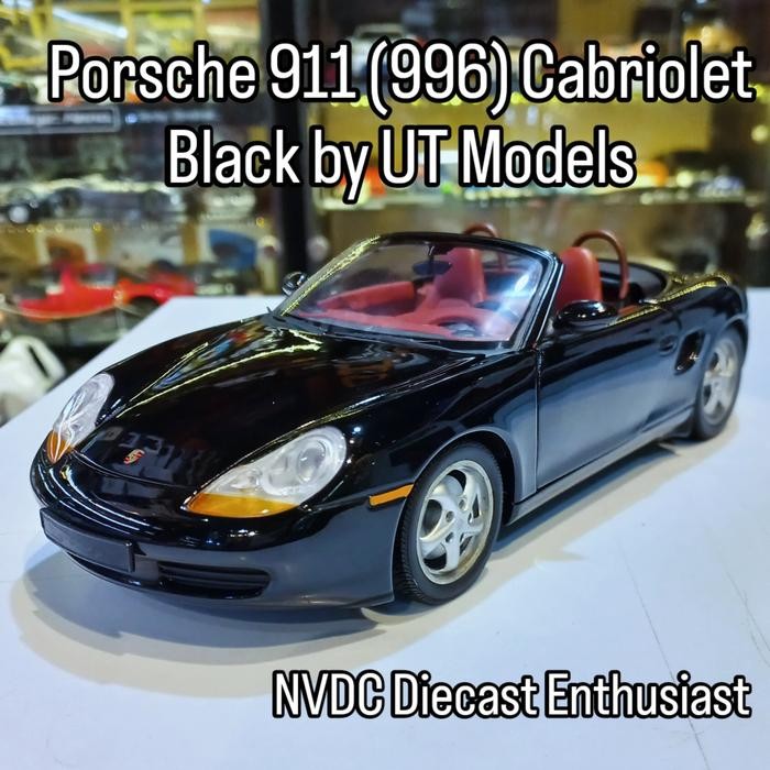Diecast Porsche 911 (996) Cabriolet  Black  UT Models  metal Openable Rare models No original BOX