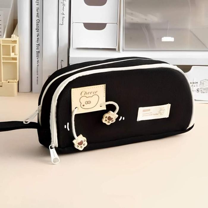 

AHHA MK921 Tas Pensil Anak Sekolah Motif Kartun | Kotak Pensil Jumbo Kapasitas Besar | Tempat Pensil Lucu Stationery Alat Kanvas Tulis - Black