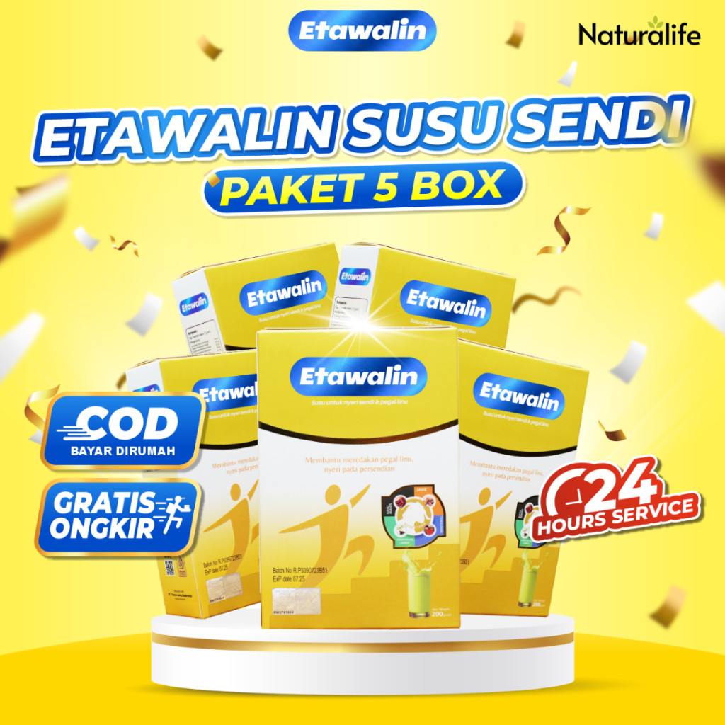 

Paket 5 Box Susu Etawalin - Susu Kambing Bubuk Asli dan Premium Terbuat Dari Bahan Herbal Alami Khusus Untuk Mengatsi Masalah Persendian dan Asam Urat