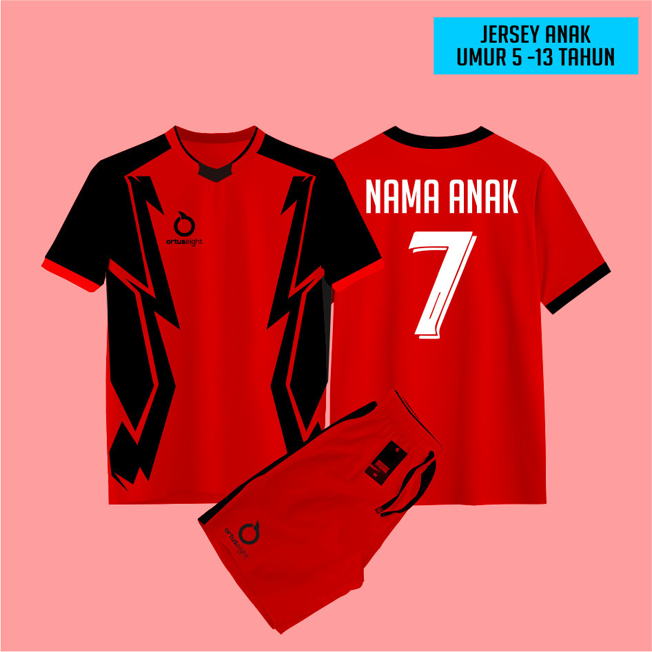 FREE SABLON PASANG NAMA DAN NOMOR PUNGGGUNG Baju Bola Jersey Futsal Custom Jersey Bola Sablon Nama +