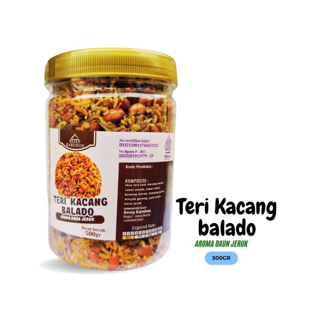 

Teri kacang balado berat 500grm makanan instan tanpa pengawet
