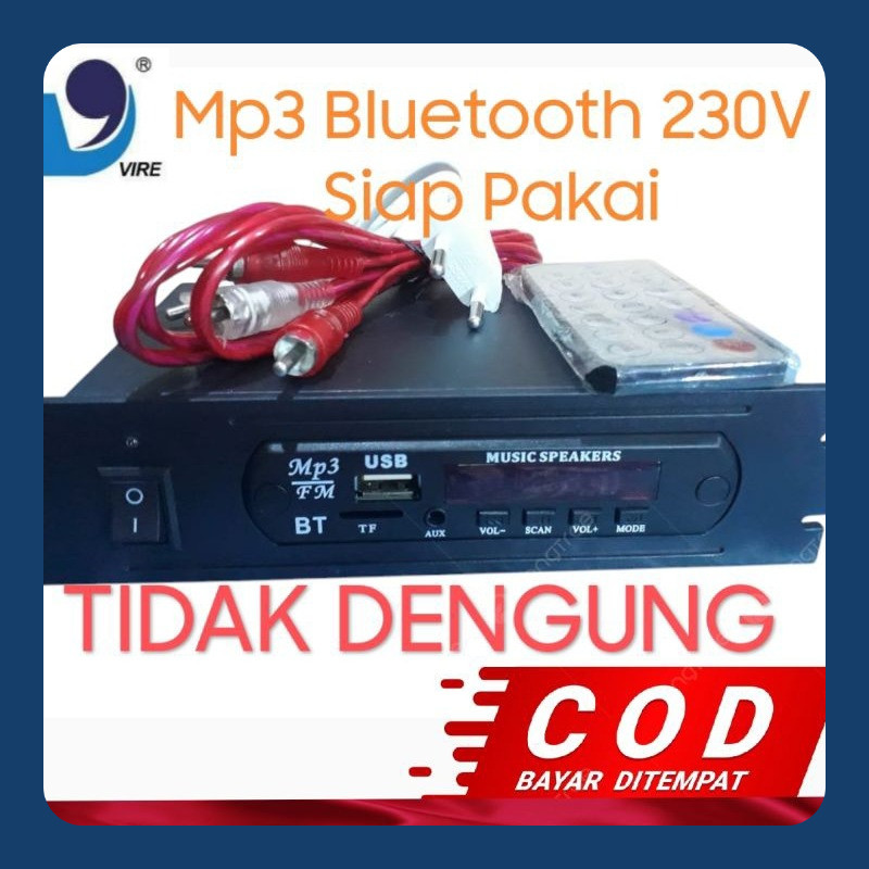 SIAP PAKAI MODUL MP3 BLUETOOTH LANGSUNG LISTRIK 100-230V AC ORIGINAL VIRE LAYAR BIRU