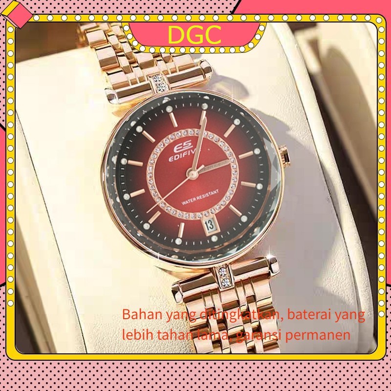 EDIFIVE Jam Tangan Wanita Original Berlian Korean Gaya Elegan Kuarsa Jam Tangan Cewek
