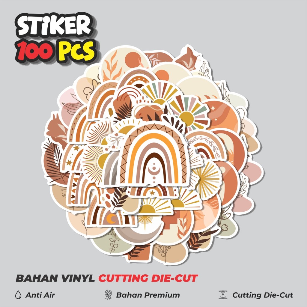 

Terbaru! 50 pcs Sticker Kartun Boho Dekorasi Lucu Kreatif untuk Notebook, Skateboard, HP