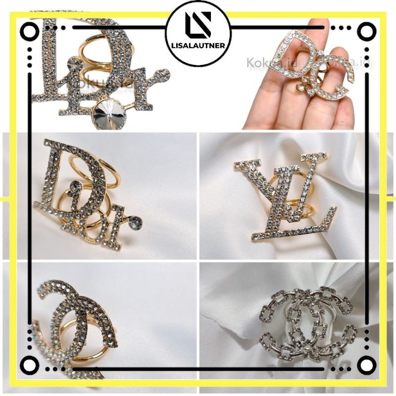 bros mutiara impor / bros hijab mutiara