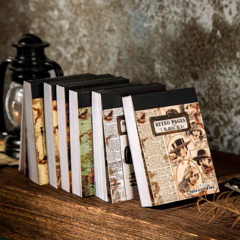 

50 pcs Vintage Stickers book Old newspaper Adhesive Diy Scrapbooking Diary Album accessories Diy junk journal supplies