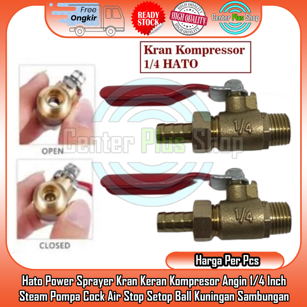 Hato Power Sprayer Kran Keran Kompresor Angin 1/4 Steam Pompa Inci Inch Inchi Compresor Cock Air Sto