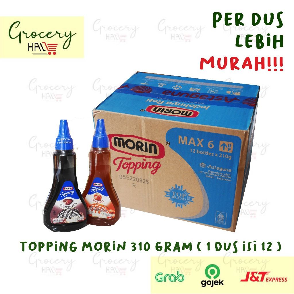 

[ HARGA DUS ] MORIN TOPPING 310 GRAM ISI 12 BOTOL ( Cokelat / Karamel / Strawberry / Blueberry )