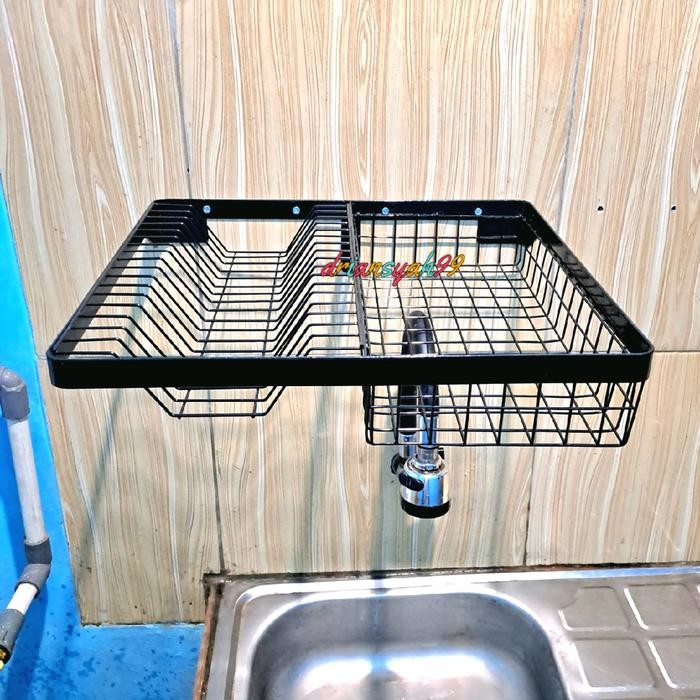 Rak Piring Dinding Wastafel rak dinding peralatan papur - Rak piring