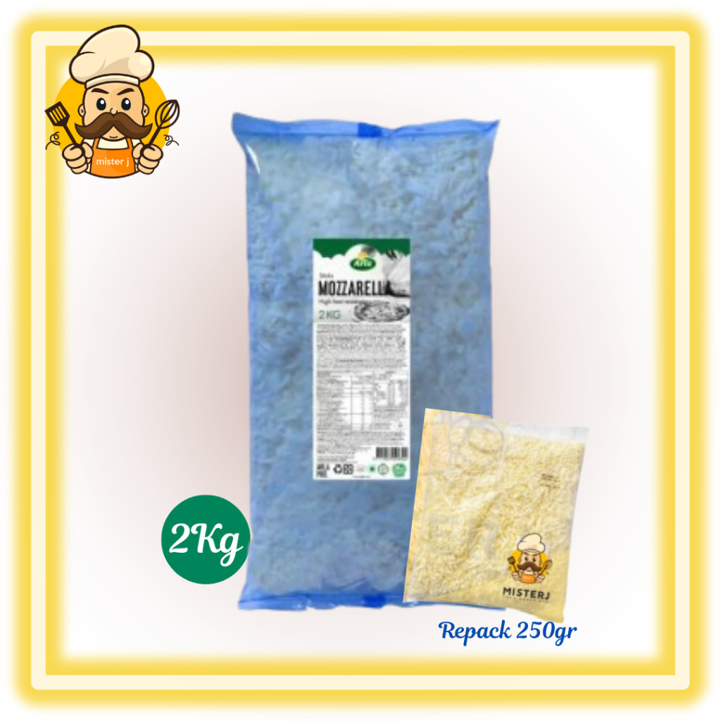

Arla Pro Mozarella [hijau] | Mozzarella Mozarela Parut 2kg | Topping Pizza