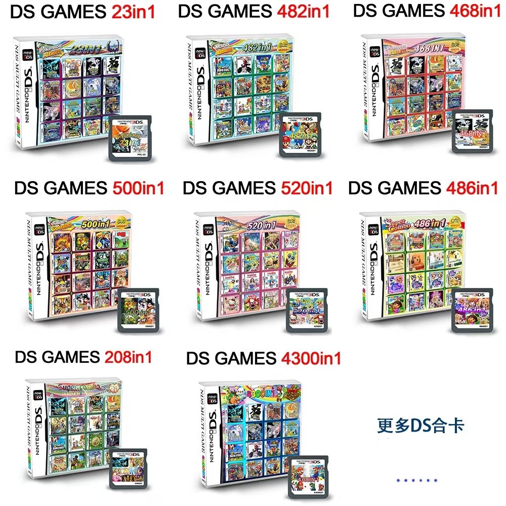 

4300 in 1 Compilation DS NDS 3DS 3DS NDSL Game Cartridge Card Video Game Handheld Player (R4 card)