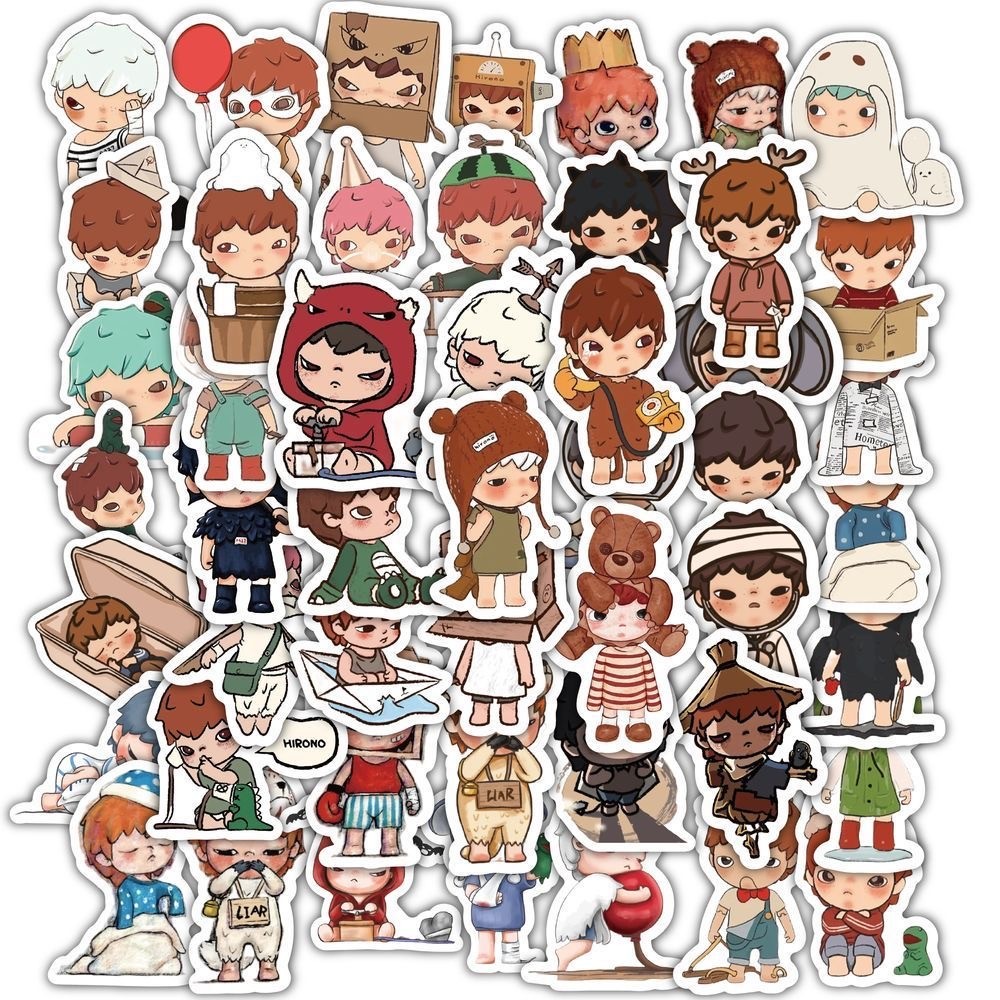 

60Pcs Cartoon Hirono Stickers Cute DIY Stickers Scrapbooking Phone Luggage Waterproof Decals