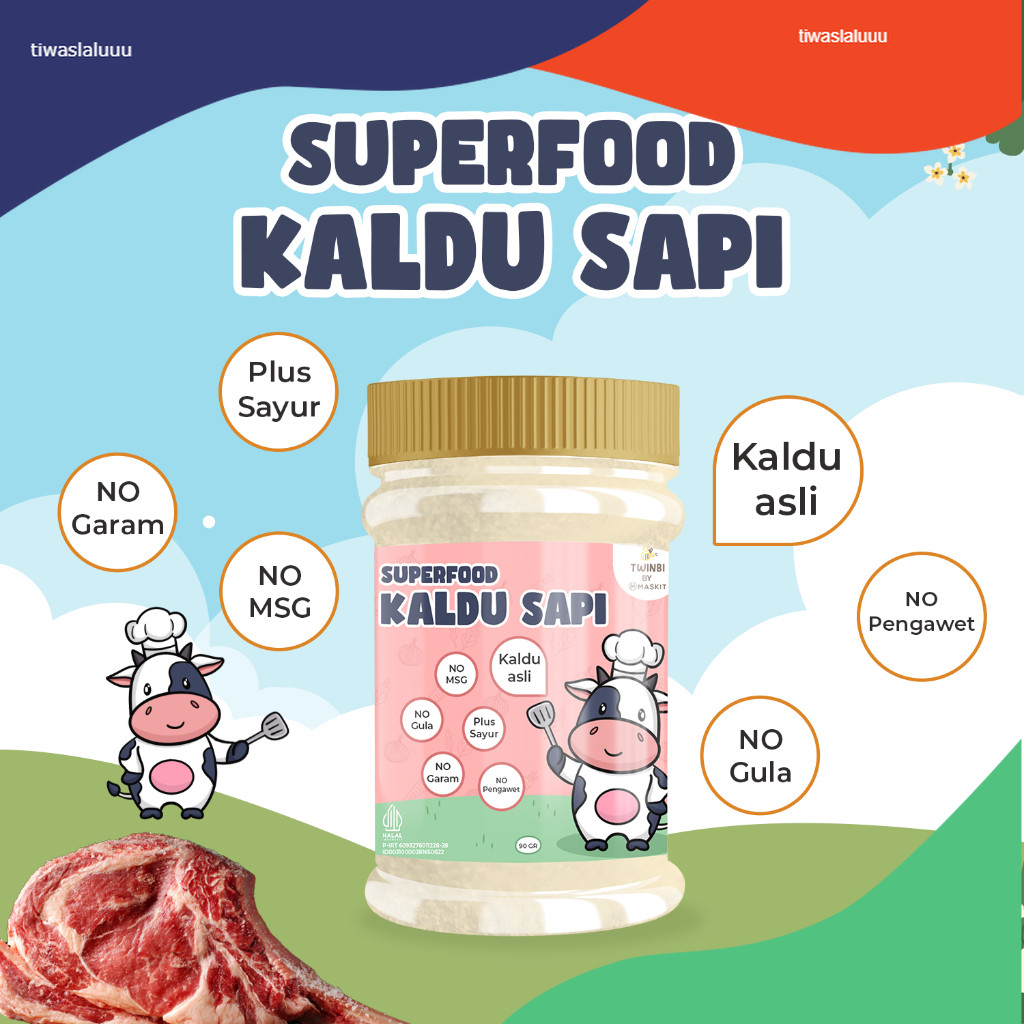 

Kaldu Sapi Murni MPASI Bayi Kaldu Asli Pure Superfood Bayi Anak BB Booster - No MSG - No Gula - No Garam - Tambahan Sayur - Twinbi by