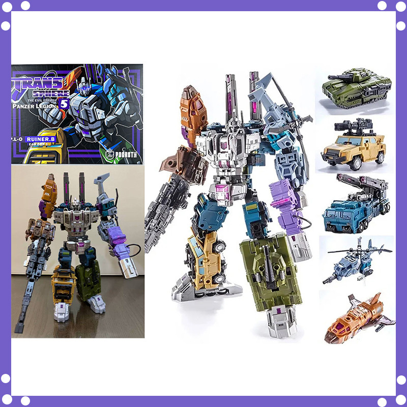 PocketToys Transformation Bruticus 5 in 1 PT05 PT-05 Combo G1 Battle Titan anime Action Figure model