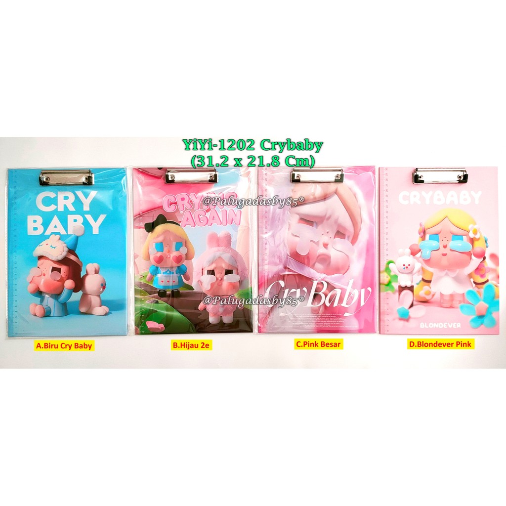 

(1 Biji) Clip Board Crybaby 31.2 x 21.8 Cm / Papan Ujian Crybaby A4 / Clipboard GXIMP YiYi-1202