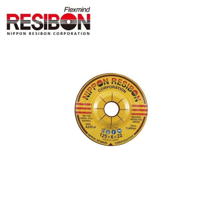 Batu Gerinda NIPPON RESIBON 5 Inch 125 X 6 Poles Mata Asah Grinding 5"