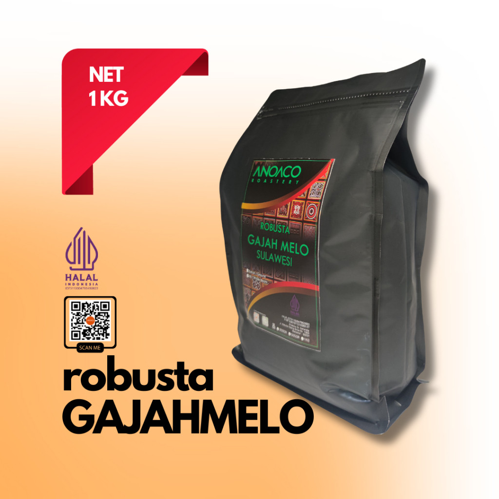 

ANOACO COFFEE ROASTERY KOPI BIJI BUBUK ROBUSTA GAJAHMELO 1000GR