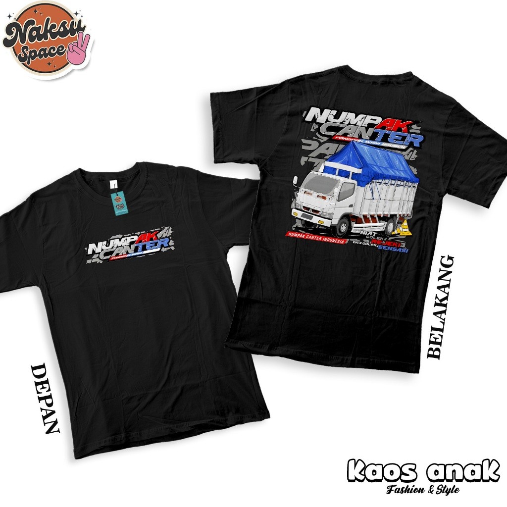 KAOS ANAK - KAOS TRUK NUMPAK CANTER TRUK CANTER MANIA BAJU TRUK ANAK  BAJU DISTRO