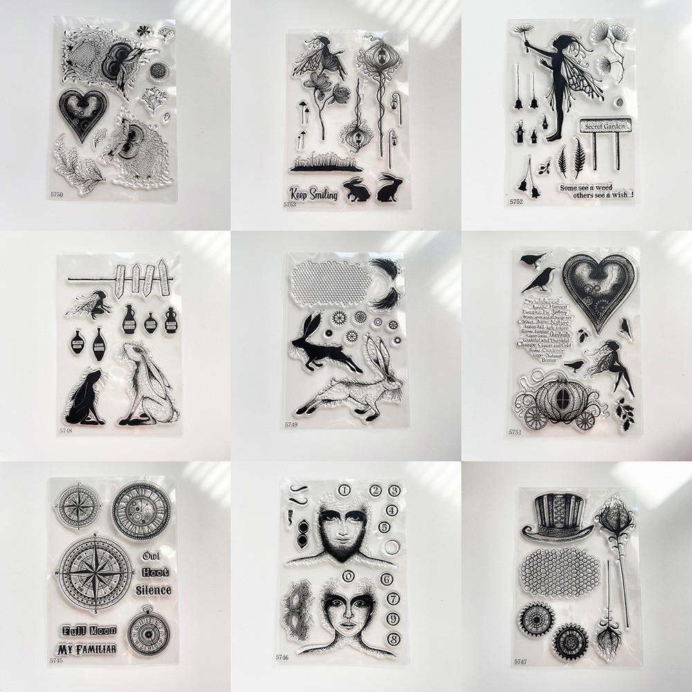 

2024 Fairy Rabbit Owl Rubber Clear Stamps for DIY Scrapbooking Card Making Photo Album Crafts Decor Transparent Silicone Stamps