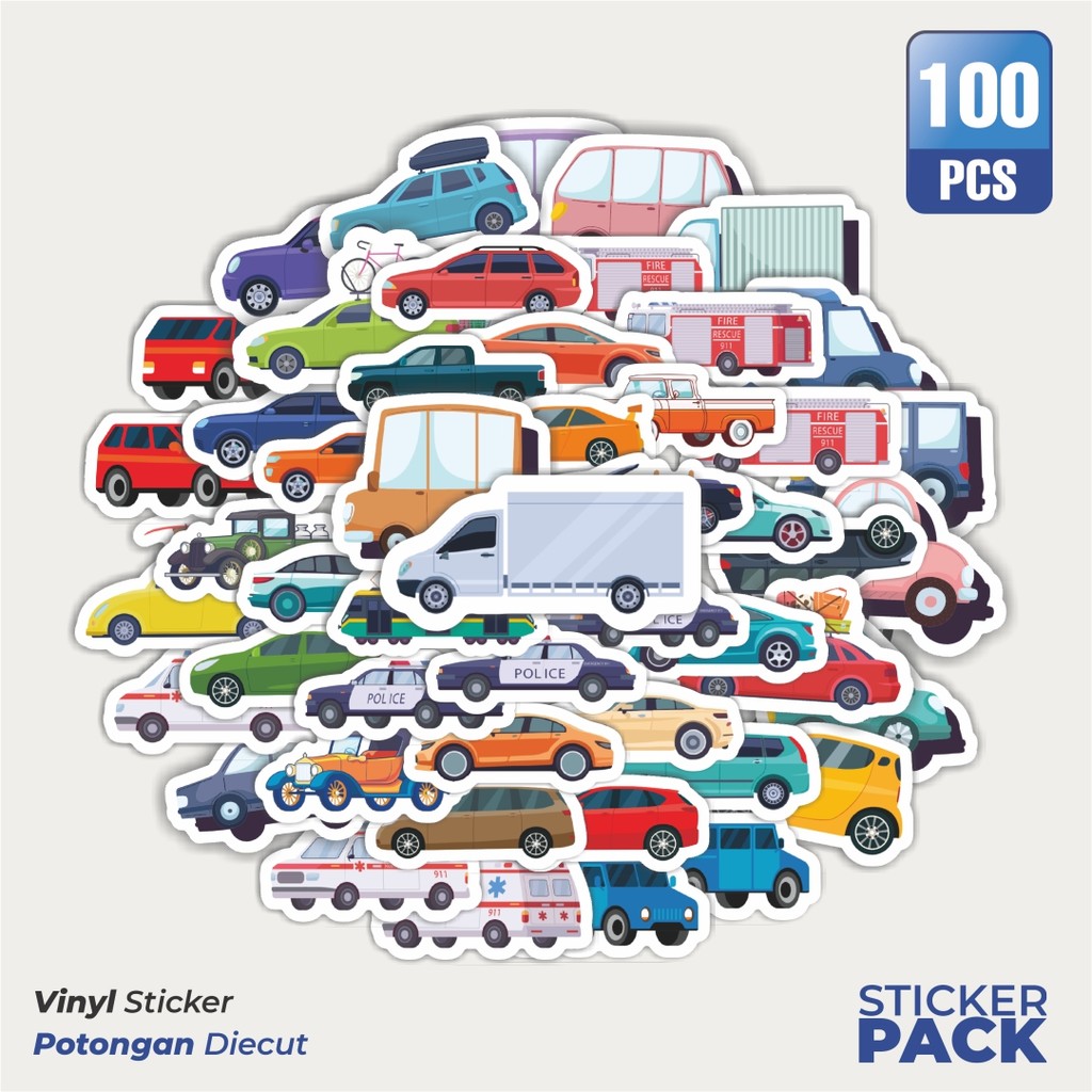 

Stiker Vinyl Stiker Mobil Kartun Lucu Stiker Waterproof Aesthetic- Untuk Laptop, Motor, dan Helm - Paper Stationery Pack
