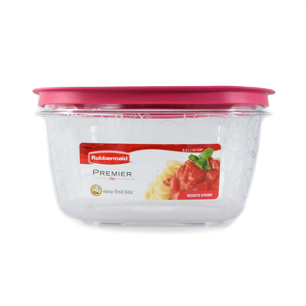Rubbermaid 3.3 ltr Premier Wadah Makanan - Pink Food Container Kotak Makan Food Grade Serbaguna Temp