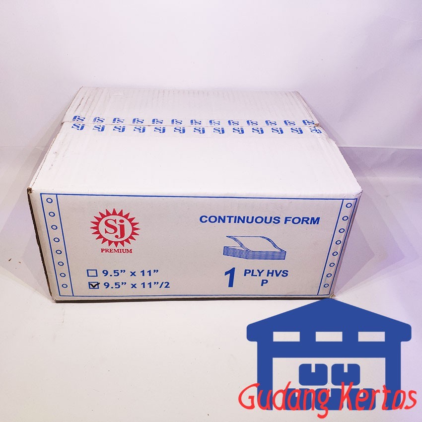 

SJ Premium Continuous Form 9.5" x 11/2" 1 Ply HVS - PRS BAGI 2
