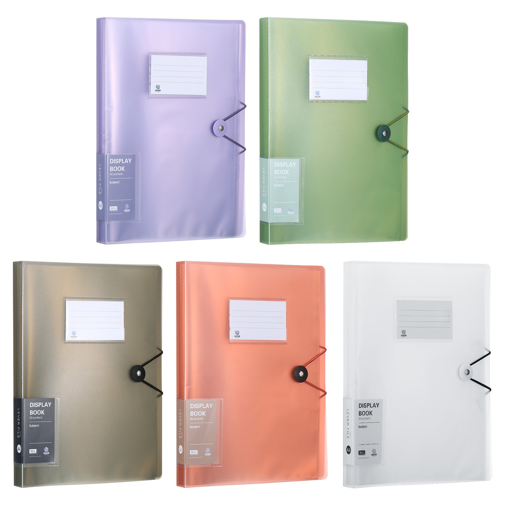 

1-5Pcs A4 File Folder Display Book 30-80 Pocket Portfolio Binder Folder Document Presentation Book with Clear Sleeves Protector