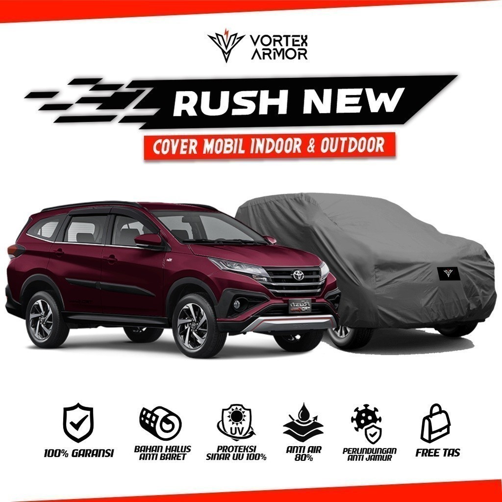 [PREMIUM ORIGINAL] Cover Mobil All New Rush GR Sport / Sarung Mobil All New Rush TRD Sportivo / Seli